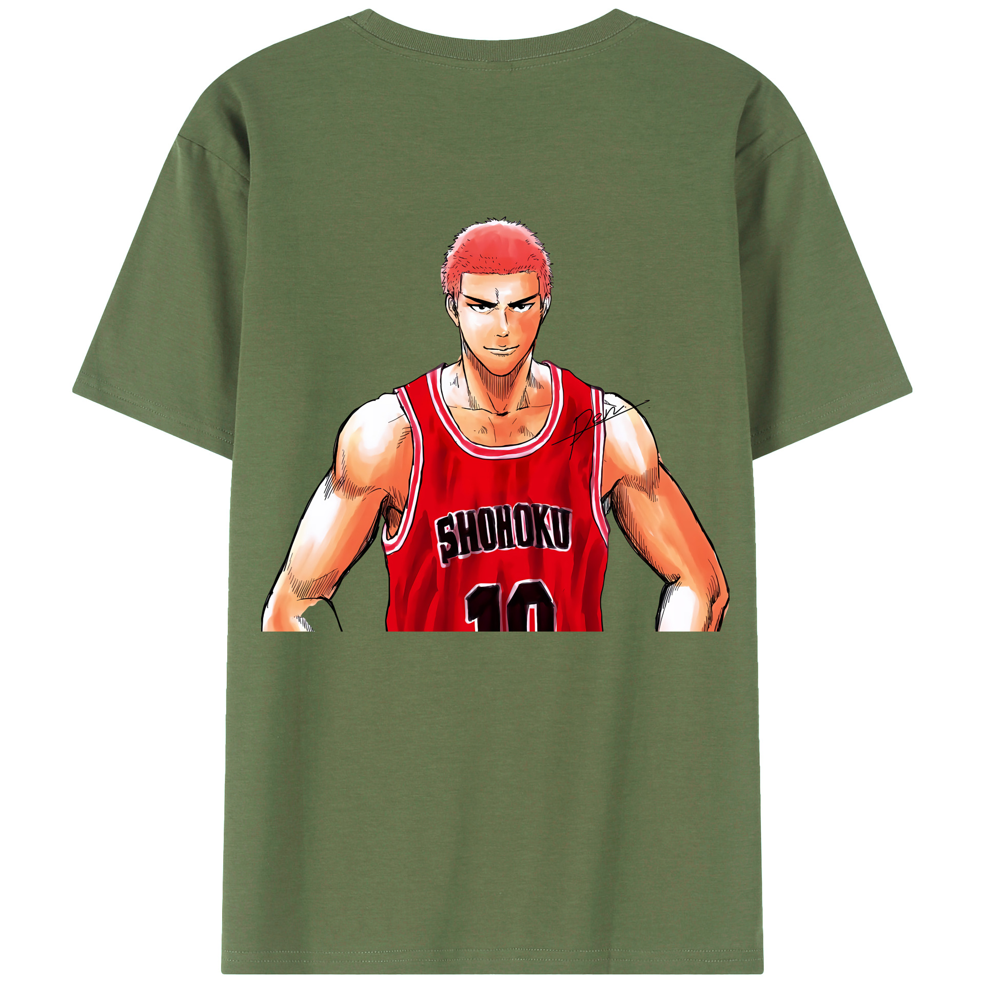 （画像用） SLAM DUNK／スラムダンク 綿100％ メンズ半袖Tシャツ（バックプリント） 通気性